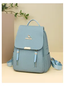 Zaino da donna in tessuto oxford impermeabile, elegante borsa da viaggio per pendolari.