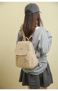 Zaino in tessuto oxford impermeabile, borsa da donna minimalista e versatile per grandi viaggi.