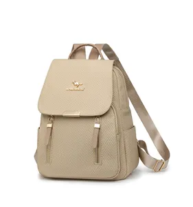 Zaino casual in tela da donna, elegante zaino da viaggio di grande capacità e resistente.