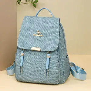 Zaino casual impermeabile in tessuto oxford da donna, elegante grande capacità viaggio zainetto scuola.