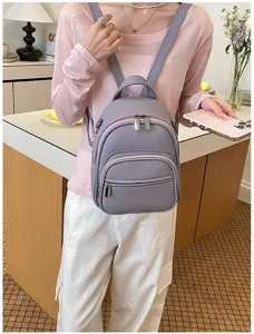 Women stylish leather backpack casual daypack lightweight travel rucksack for daily use