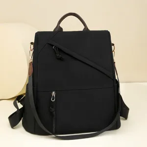 Women's Casual Oxford Fabric Backpack Large Capacity Travel Daypack Anti-Theft Fashion School Bookbag