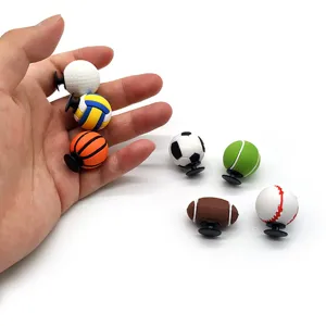 Jolis charms de chaussures en PVC 3D sport pour sabots, accessoires durables pour chaussures.