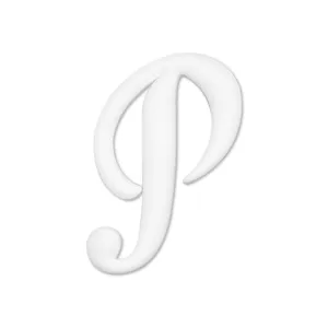 Witte letter P hanger voor strandtas en gaten schoenen DIY decoratieve accessoire