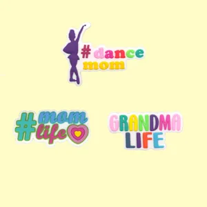 Set di ciondoli per scarpe in PVC mamma vita danza nonna decorazioni scarpe borsa mare