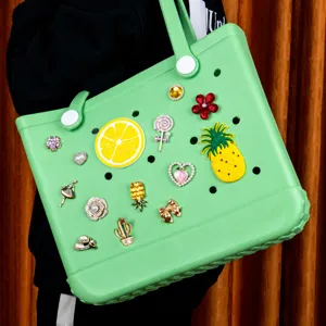 Breloque de Sac en Strass Alliage PVC Pendentif Fruit Floral Mignon Accessoires de Sac de Plage Cadeau de Bijoux Décoratifs DIY