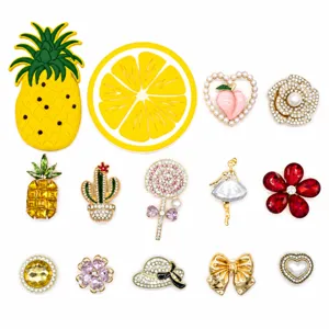 Jolis charms de chaussures pour sacs de plage, accessoires décoratifs en strass.