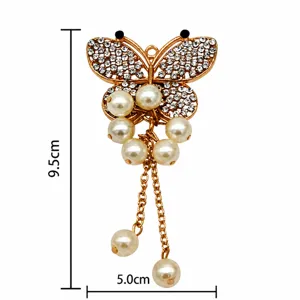Pendentif de sac papillon perle strass accessoire de chaussure DIY décoratif mode