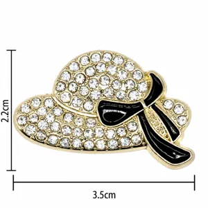 Détail de breloque DIY chapeau strass, accessoire chapeau en cristal pour sacs.