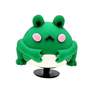 3D Cute Frog Clog Shoes Charms PVC Shoe Decoration Accessories Cartoon Animal Shoe Buckle