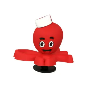 Cute 3D red octopus shoe charms PVC cartoon garden clog pins decoration accessories
