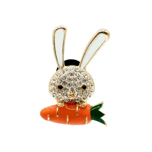 Breloques de chaussures lapin en métal strass cristal sabots diy accessoires mignons mode