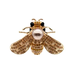 Luxe doré abeille chaussure charme strass alliage métal accessoire DIY décoration boucle