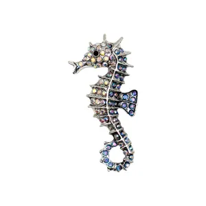 Breloque de chaussure en métal hippocampe strass coloré accessoire cristal DIY chaussures