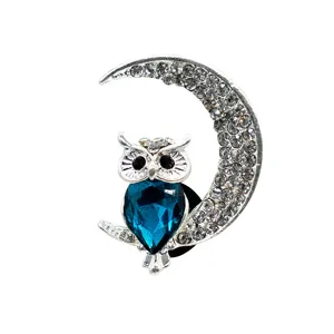 Hibou Lune Métal Clogs Chaussure Charme Strass Cristal Mignon Variante Accessoire Modèle