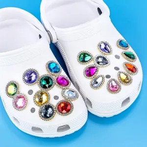 Breloques de chaussures en strass cristal pour sabots, accessoires de décoration.