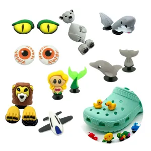 3D PVC Shoe Charms Cute Animal Cartoon Clog Pins Decorations Accessories for Garden Shoes