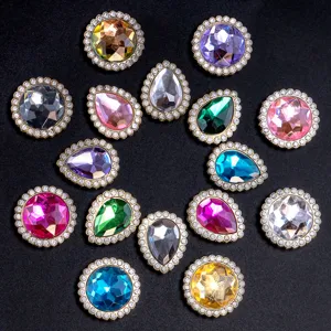 Breloques de Chaussures en Strass en Métal Boucles de Sabots en Pierre Précieuse de Cristal Accessoires Décoratifs pour Chaussures de Jardin