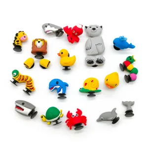 Jolis charms de chaussures 3D en PVC pour sabots, ensemble d'accessoires animaux pour enfants.
