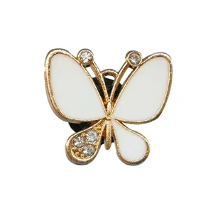 Pendentif chaussure papillon or décoration chaussures métal strass brillants accessoires