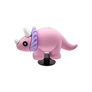 Cute 3D pink triceratops shoe charm PVC jibbitz for garden clogs animal cartoon accessories