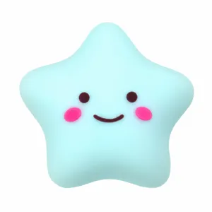 Charmant pendentif étoile bleue en PVC 3D dessin animé accessoires chaussures jardin.