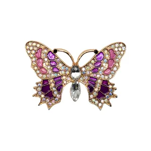 Pendentif papillon pour chaussures métal strass alliage décoration sabot DIY accessoire.