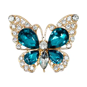 Breloque chaussure papillon en métal strass accessorio DIY pour sabots et sandales déco.