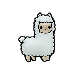 Joli pendentif alpaga pour sabots chaussures PVC DIY accessoires de decoration enfants.