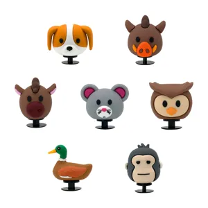 3D animal shoe charms cute cartoon clogs decorative buttons for women kids footwear DIY gifts