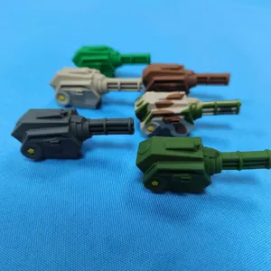Breloques de Chaussures Gatling Gun Militaire Stéréo 3D Créatives Accessoires de Broches en Plastique PVC pour Décoration de Chaussures Unisexe