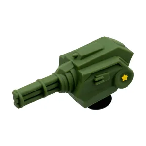 Pendentif de chaussure 3D Gatling vert Jibbitz en PVC Accessoires pour sabots sandales