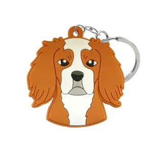 Schattige siliconen hond sleutelhanger rugzak hanger dier accessoire gedetailleerde weergave