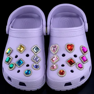 Breloques de chaussures en strass cristal pour sabots, accessoires décoratifs de chaussures
