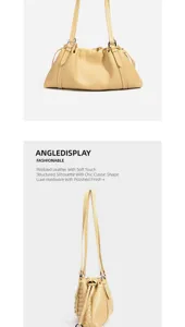 Bolso de hombro de cuero tejido clásico bolso nube tacto suave bolso de lujo elegante elegante