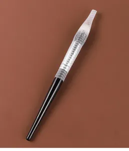 Vue détaillée du pinceau à fard à joues professionnel en poils d'animaux avec filet de protection.