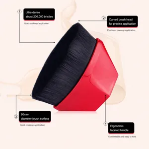 Professional 55 petal foundation brush with dense bristles for smooth flawless makeup finish.