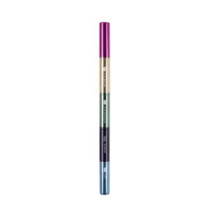4 in 1 tragbarer Make-up-Pinsel multifunktionaler Metall Kosmetikpinsel Lidschatten Lippenpinsel