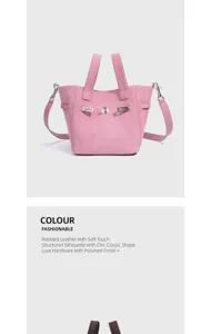 Pink Suede Tote Bag Women Chic Shoulder Bag Luxury Designer Style Crossbody Handbag