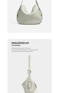 Damen Umhängetasche aus Leder, schicke Hobo Schultertasche, vielseitige modische Damentasche.