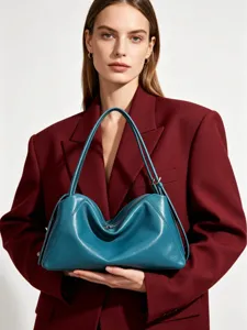 Damen Große Kapazität Tote Tasche Echtes Leder Weiche Umhängetasche Minimalistisch Lässige Kissen Tasche Tägliche Handtasche