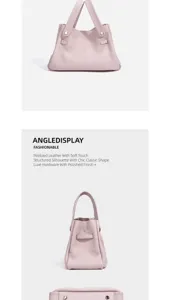Elegante bolso saco de piel graneada con tacto suave y una elegante silueta estructurada.