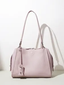 Borsa a tracolla in vera pelle rosa elegante borsa sottobraccio design minimalista semplice