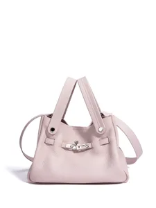 Bolso de mano de cuero rosa para mujer elegante bolso bandolera estilo chic de moda