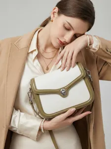 Damen Umhängetasche Spaltleder Vintage Kleine Quadratische Tasche Urban Minimalistisch Lässige Klappe Schultertasche