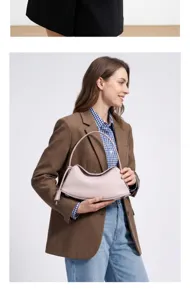Elegante Damen Umhängetasche aus echtem Leder, minimalistisches Design, modische Tasche.