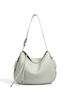 Elegante hellgrüne Leder Umhängetasche Hobo Stil für Damen lässige Alltag Hauptansicht