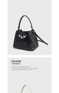 Bolso bandolera tote de piel vacuna graneada, bolso minimalista urbano para ir a trabajar.