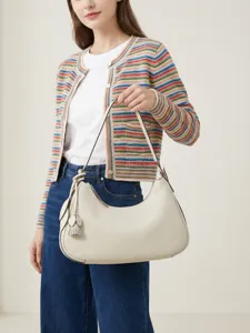 Minimalistisches Rindsleder der ersten Schicht Halbmond Hobo Tasche für Damen Casual Pendler Umhängetasche Modische Ledertasche