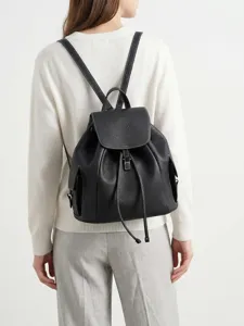 Top-Grain Leather Backpack For Women Casual Fashion Travel Daypack Soft Leather School Bag Stylish Commuter Rucksack